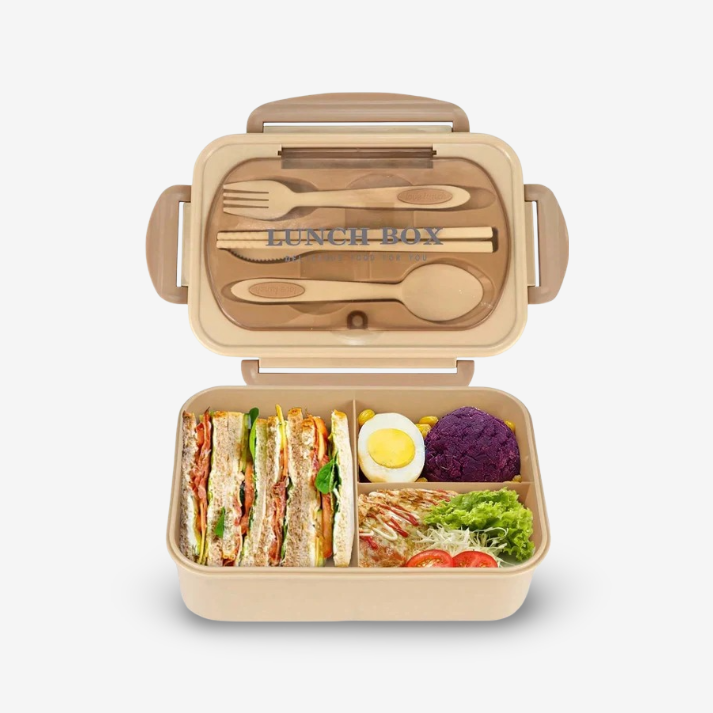 Bento Lunch Box for Adults – 4-Compartment Food Container